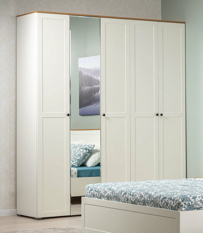 Остин Шкаф для одежды 13.336.03 белый/дуб золотой