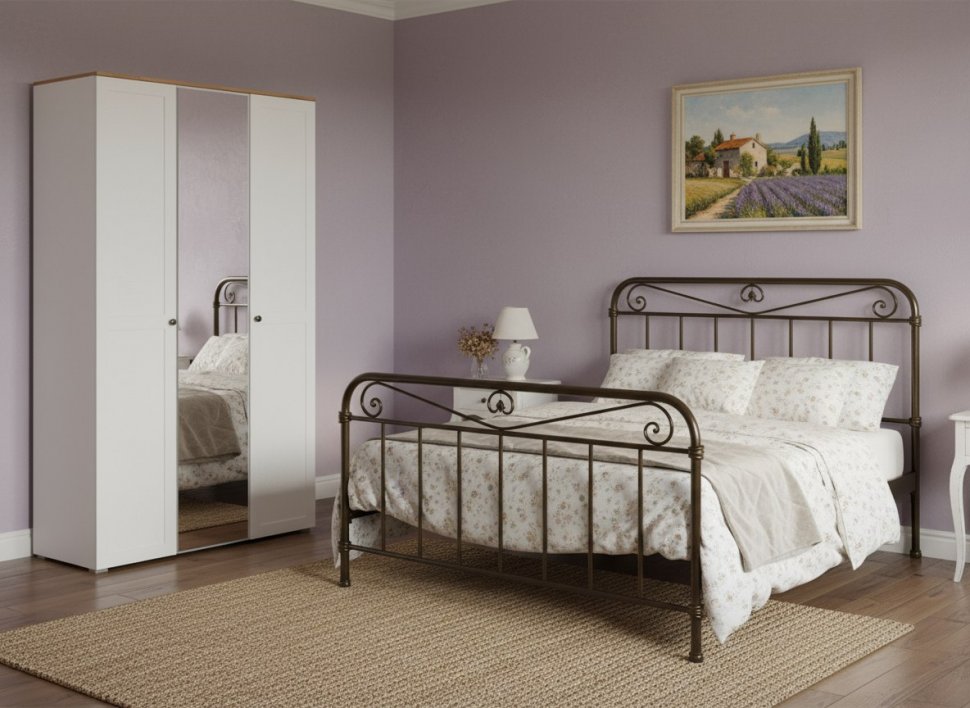 Остин Шкаф для одежды 13.336.03 белый/дуб золотой