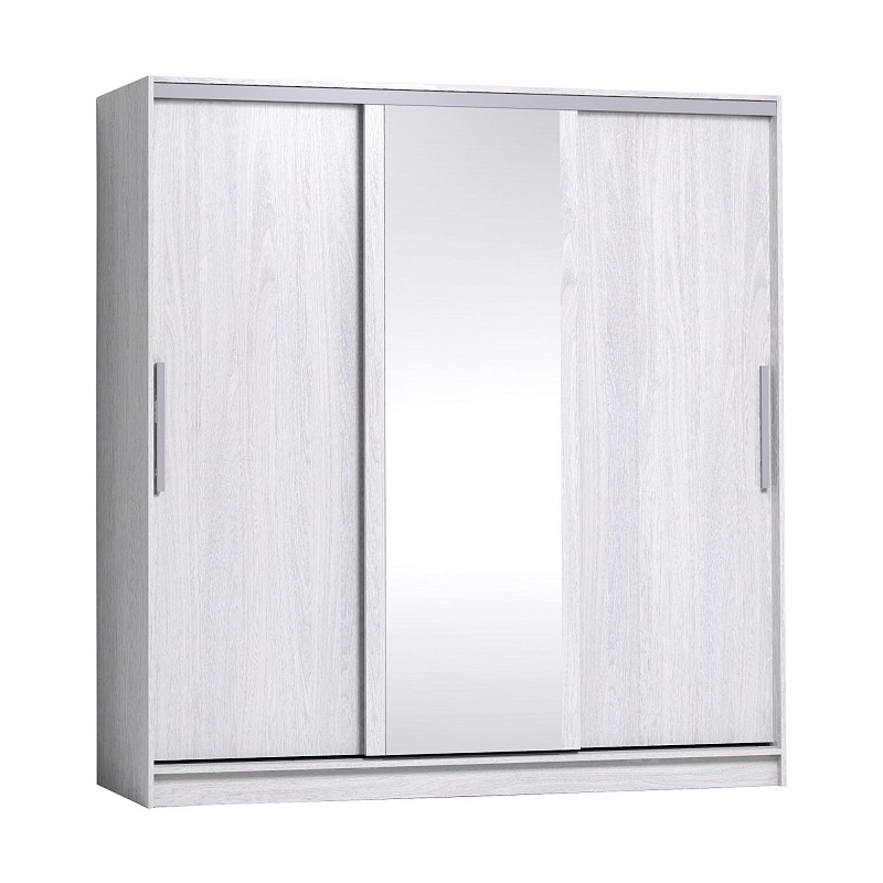 Шкаф-купе Strike 2000 с зеркалом Глазов-мебель (Ясень Анкор светлый)