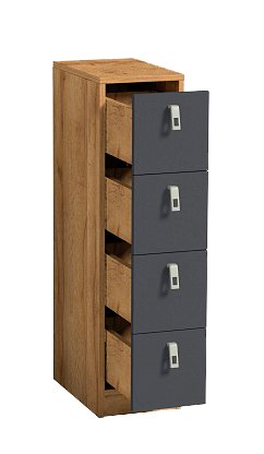 Тумба-комод 19 Комфорт Глазов-мебель (Дуб Золотистый / Графит)