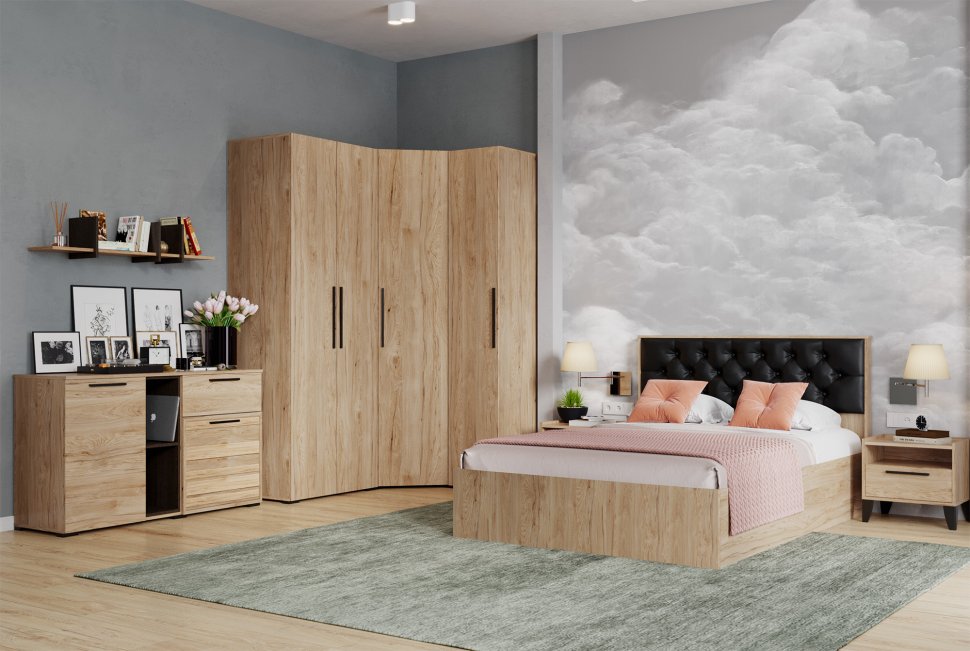 Шкаф-пенал Модена МШ-21 (Домани) Гикори Рокфорд