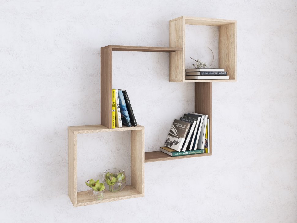 Полка навесная ПН-2 (ТЭКС) Ясень шимо / Дуб сонома