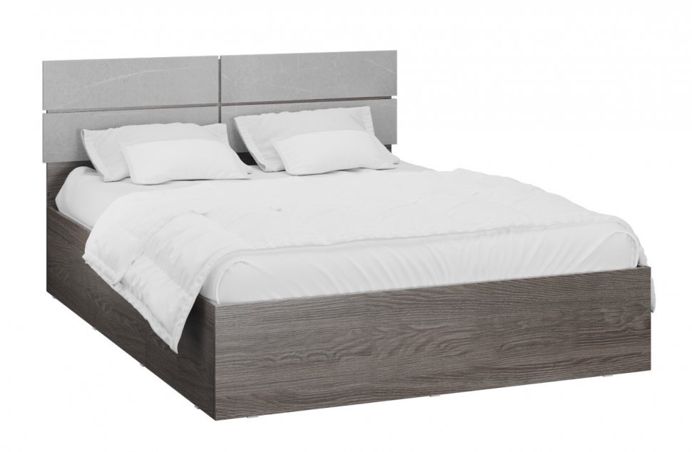 Кровать 140х200 Теана с настилом из ЛДСП (ТЭКС) Ясень Анкор темный