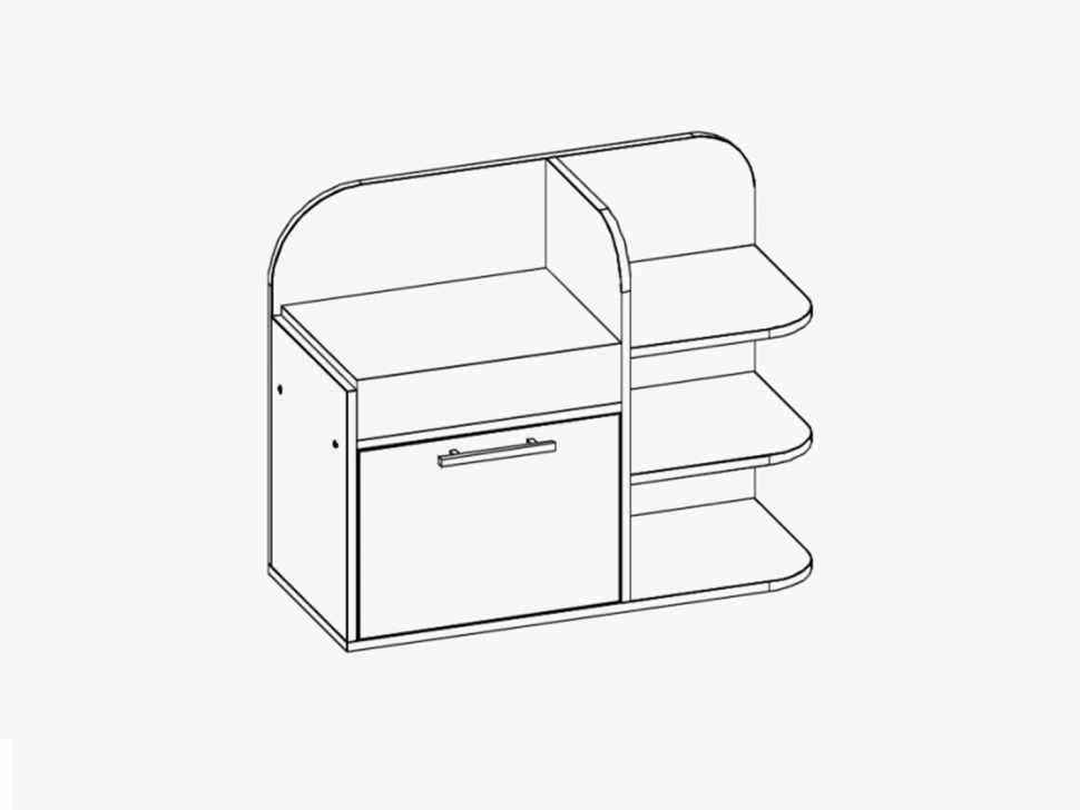 Ивушка 6 Тумба для обуви Бодега Темный / Светлый