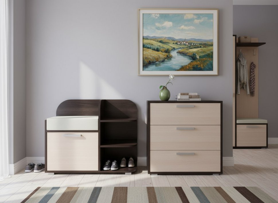 Ивушка 6 Тумба для обуви Бодега Темный / Светлый