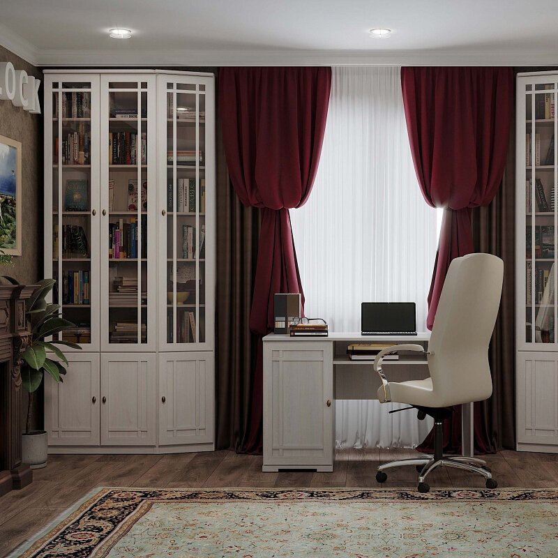 Стол письменный Sherlock 115 (Глазов) Ясень Анкор светлый