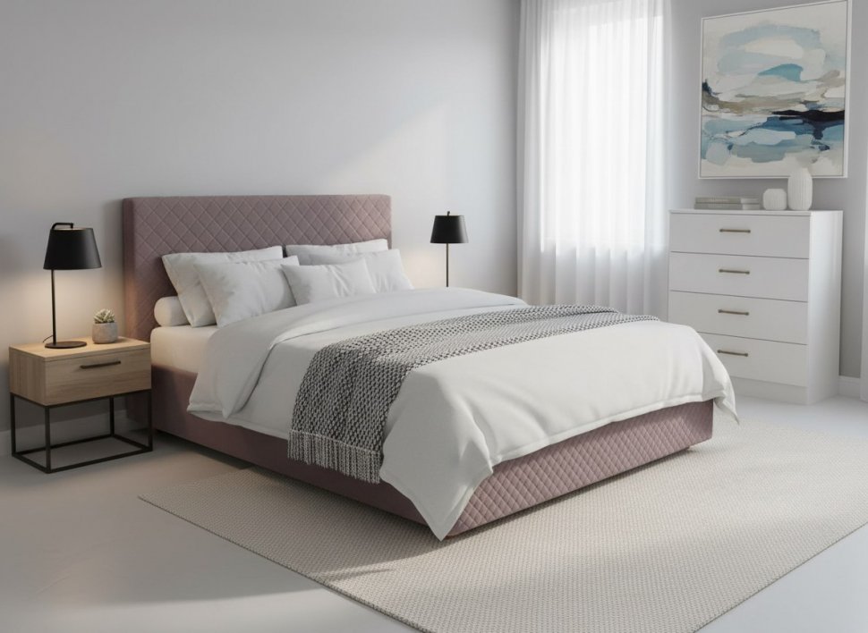 Кровать Galaxy 1800 с основанием / какао №8