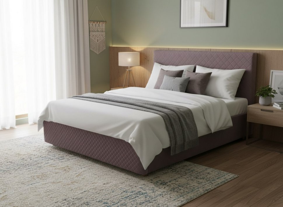 Кровать Galaxy 1800 с основанием / какао №8