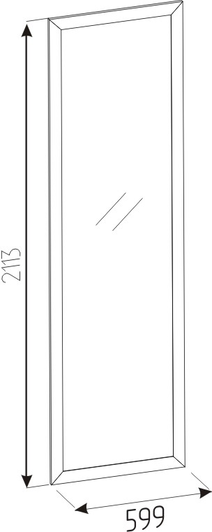 Зеркало навесное Глазов-мебель Sherlock 75 (Орех шоколадный)