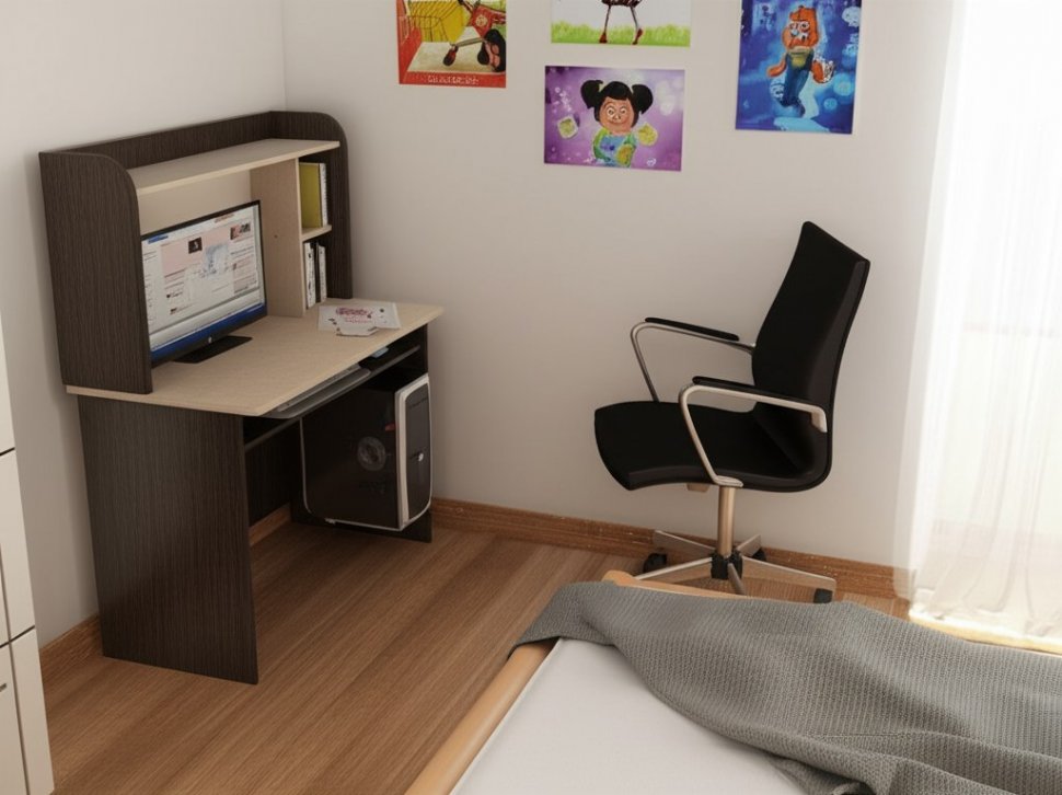 Стол компьютерный Грета-2 ТЭКС (Венге)