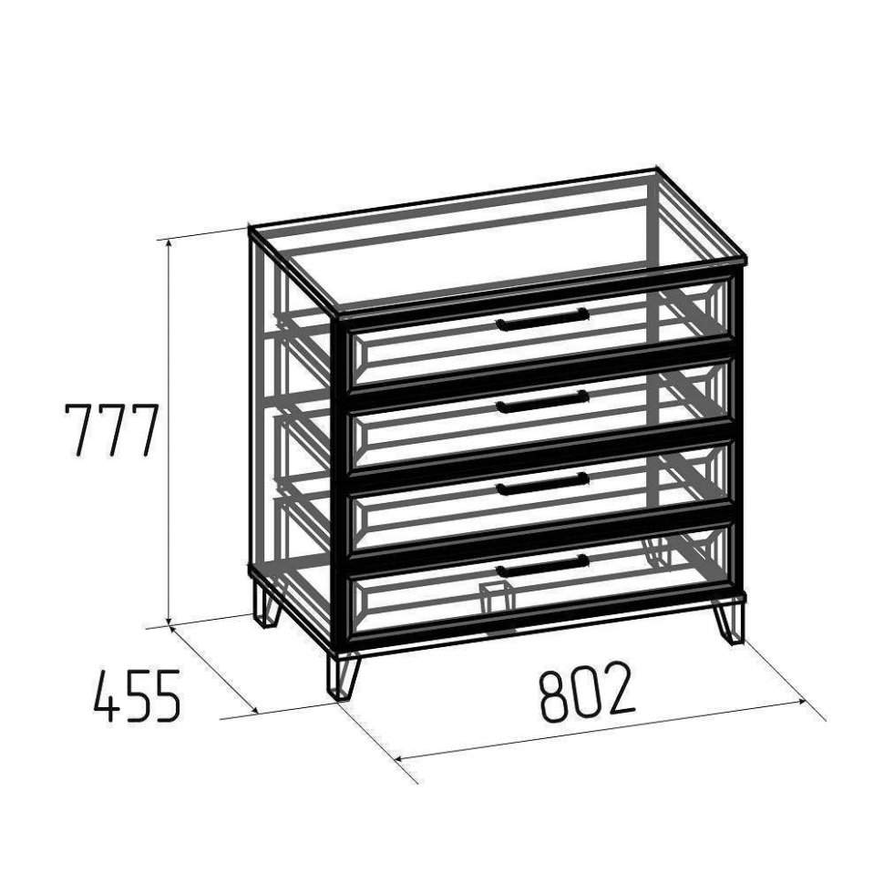 Комод Аурелио 6 (Глазов) Антрацит