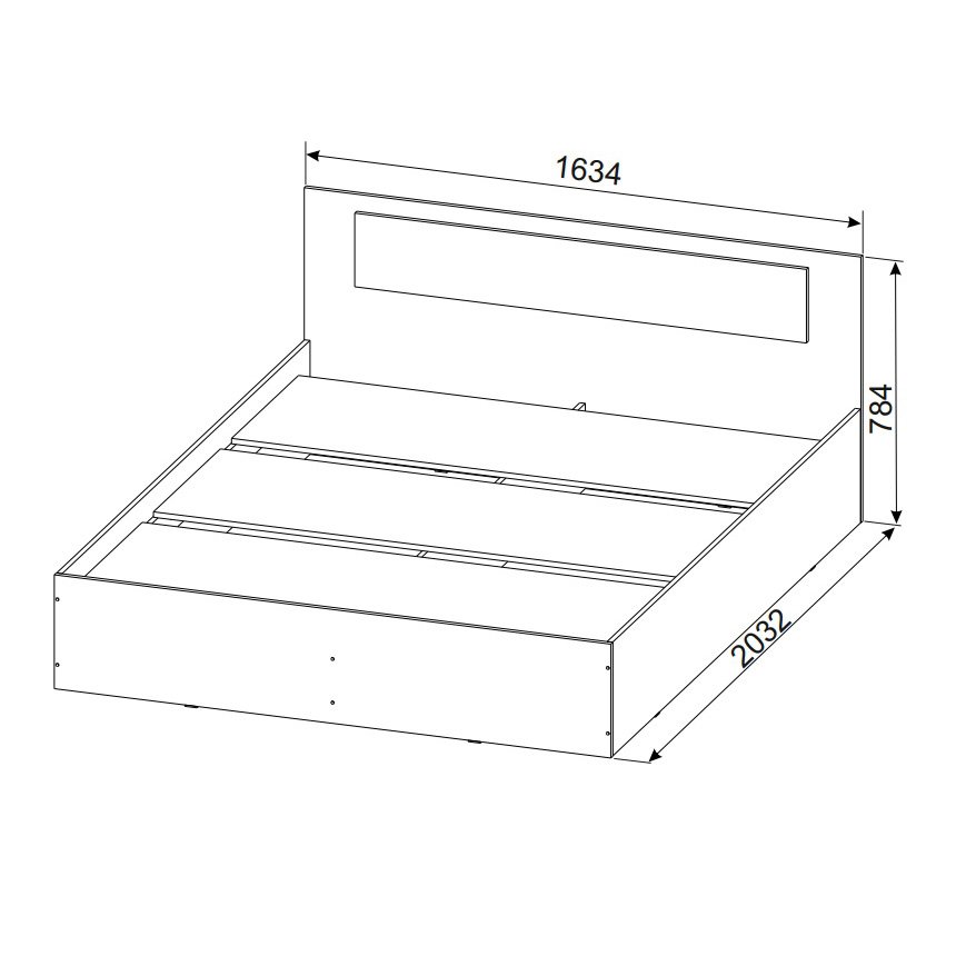 Кровать 160х200 Виста-1 (Арника) с настилом ДСП
