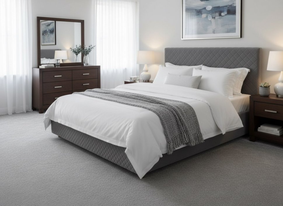 Кровать Galaxy 1800 с основанием / серый №25