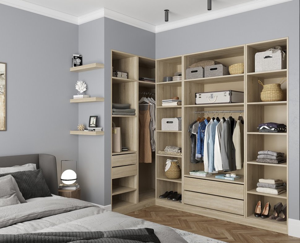 Комплект полок 100 РУМ (Глазов) 2 шт. Дуб Сонома