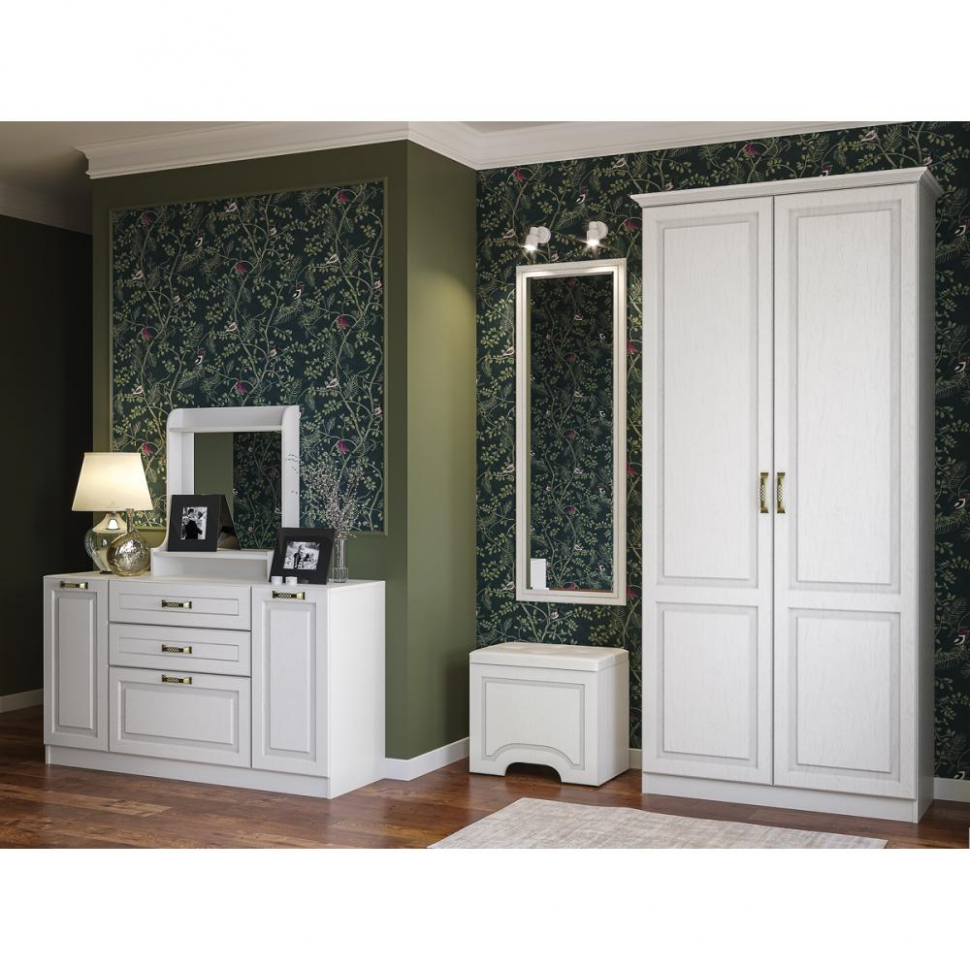 Ливерпуль Полка 10.118 (с зеркалом) Белый/Ясень ваниль