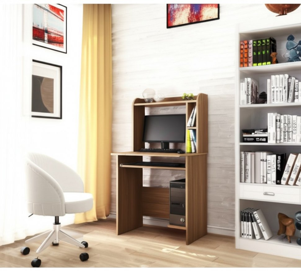 Стол компьютерный ТЭКС Грета-1 (Ясень шимо)