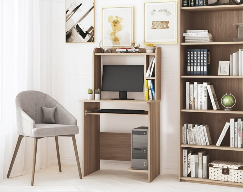 Стол компьютерный ТЭКС Грета-1 (Ясень шимо)