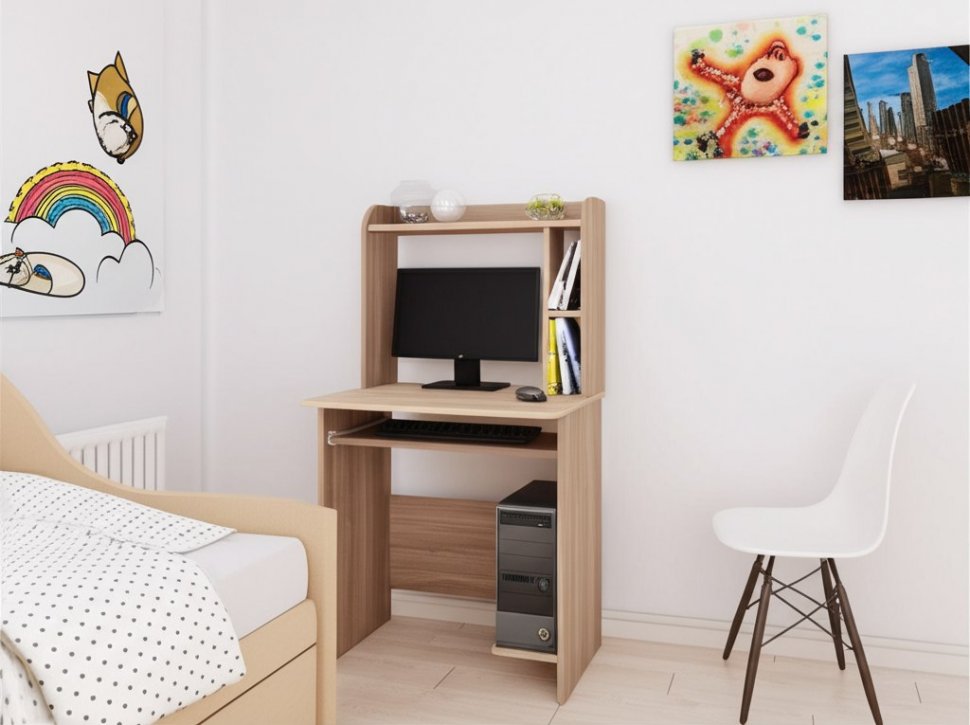 Стол компьютерный ТЭКС Грета-1 (Ясень шимо)