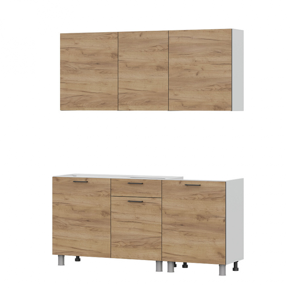 Кухня Лаванда 1,7 м (без столешницы), Дуб золотой