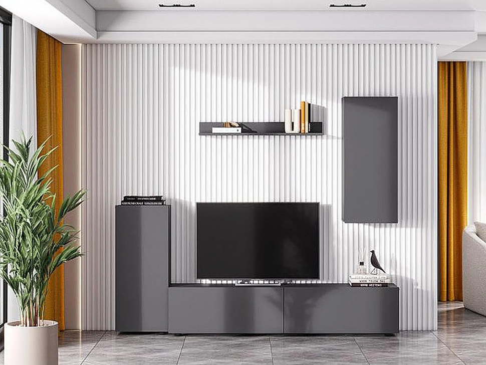 Мебель для гостиной МГС 10 / Графит серый