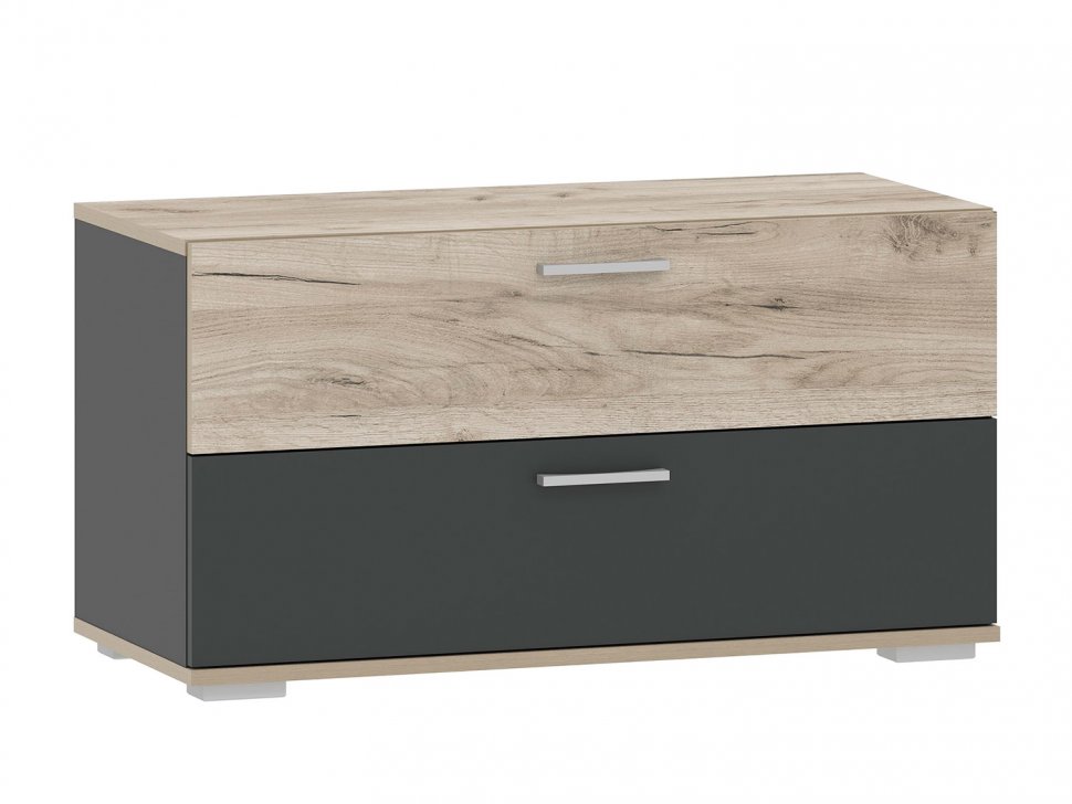 Прихожая Санти-2 Антрацит/Дуб крафт серый