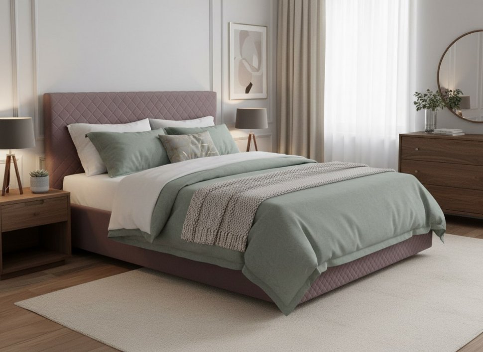 Кровать Galaxy 1600 с основанием / какао №8