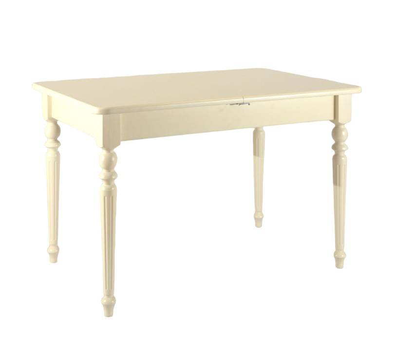 Стол обеденный деревянный Прага, слоновая кость