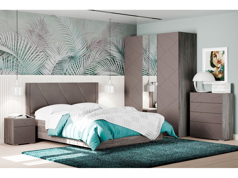 Спальня Summit 2 / ясень анкор тёмный / графит софт