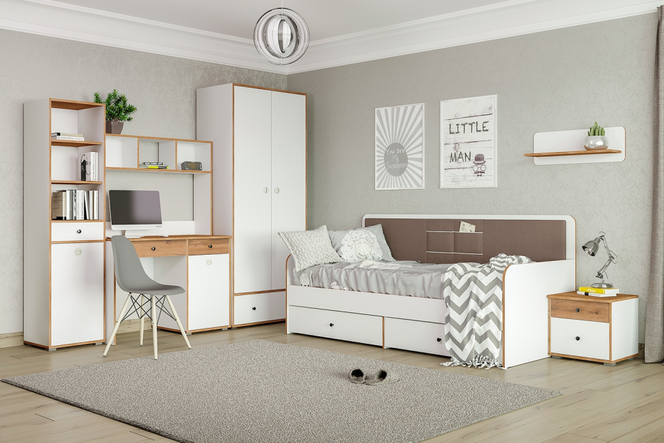 Вуди Полка 15.46 белый/дуб золотой