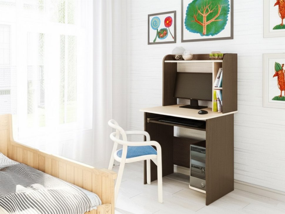 Стол компьютерный ТЭКС Грета-1 (Венге)