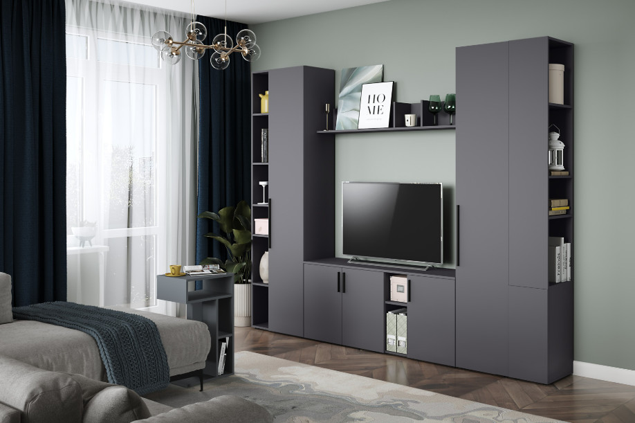 Эйр шкаф торцевой 16.323 Графит