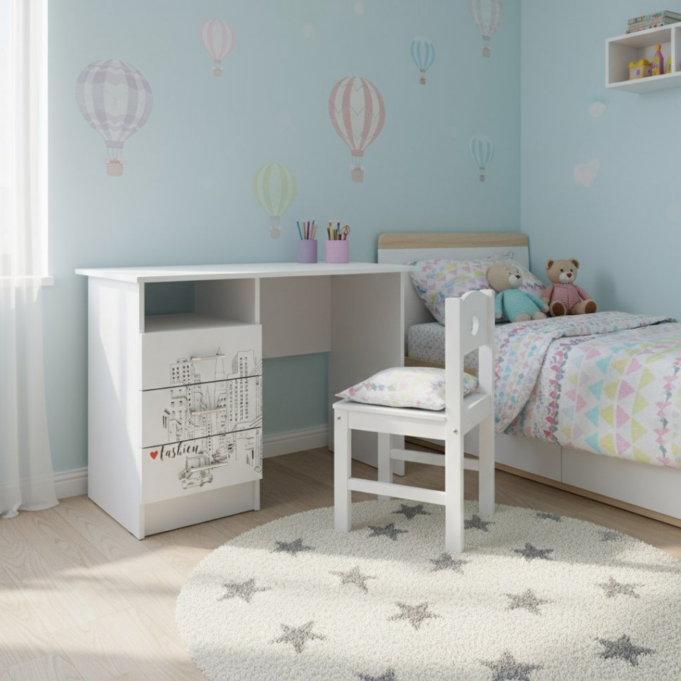 Стол письменный Вега Girl, Белый