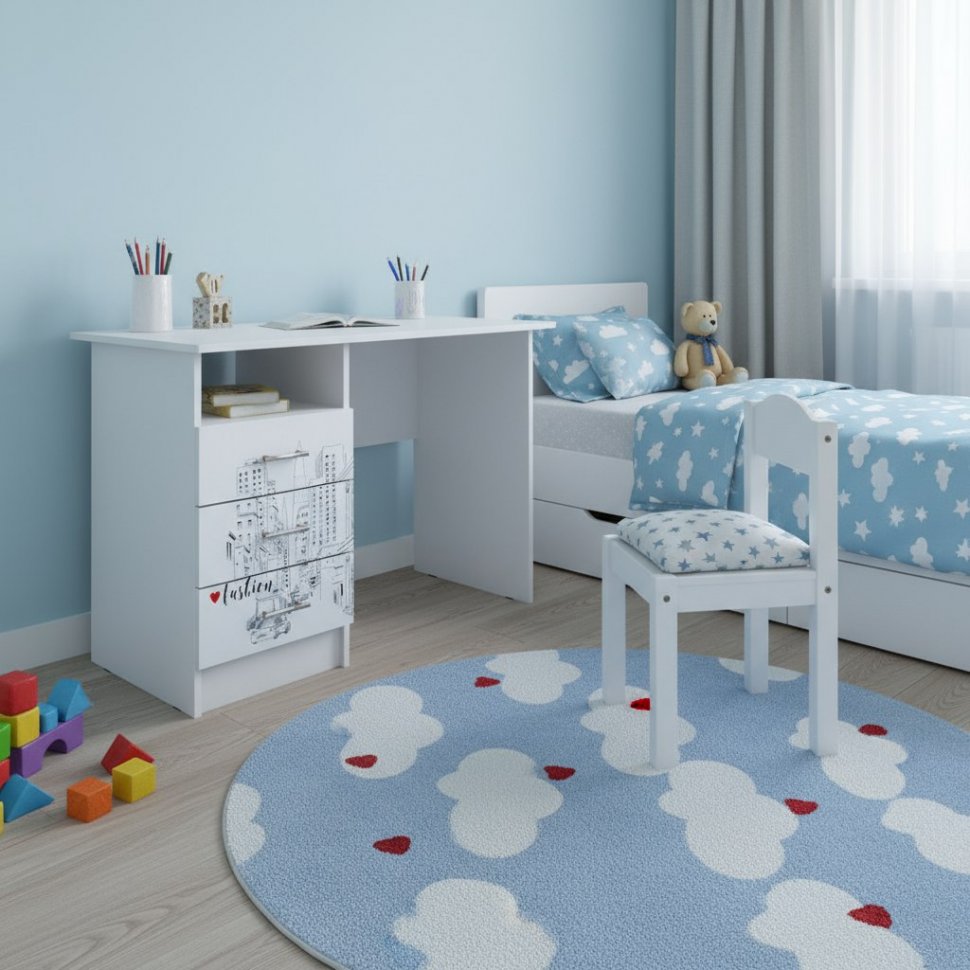 Стол письменный Вега Girl, Белый