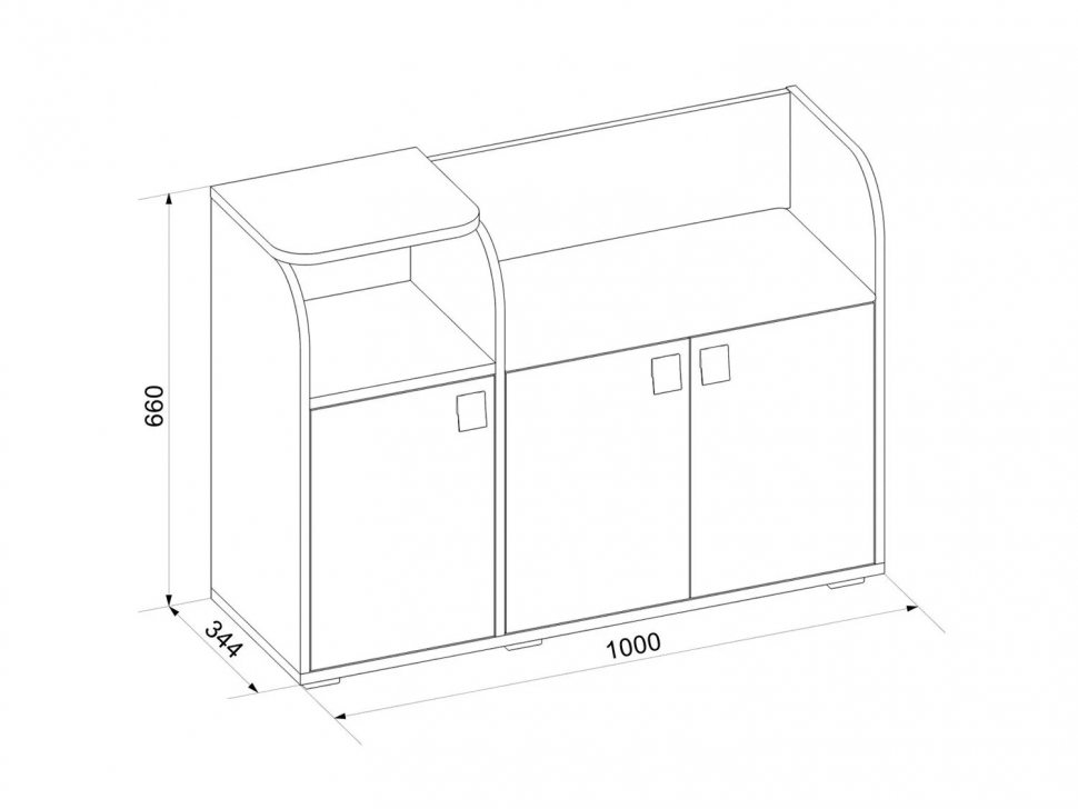 Ивушка 5 Тумба для обуви Ясень Шимо Темный / Светлый