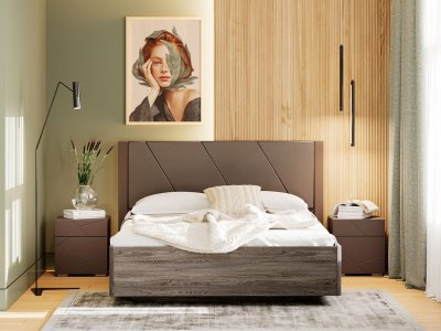 Спальня Summit 1 / ясень анкор тёмный / графит софт