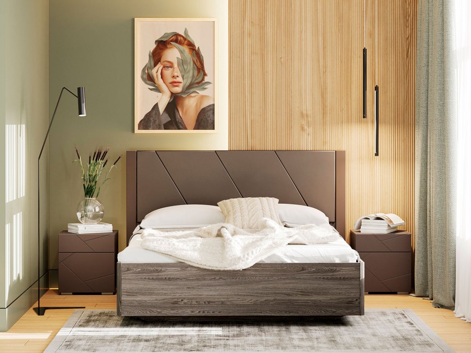 Спальня Summit 1 / ясень анкор тёмный / графит софт