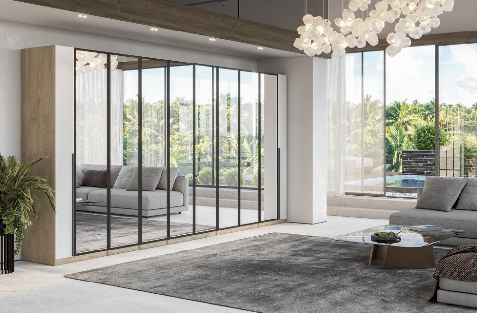 Дверь зеркальная для шкафа Этна СЗ 2236х496