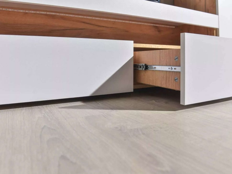 Гостиная Альба вариант 1 Дуб Крафт золотой/Белый премиум