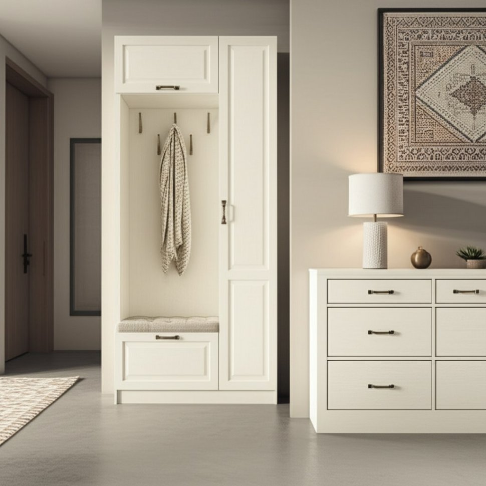 Ливерпуль Прихожая 13.21 Белый/Ясень ваниль