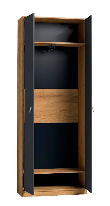 Шкаф для одежды 6 Комфорт Глазов-мебель (Дуб Золотистый / Графит)