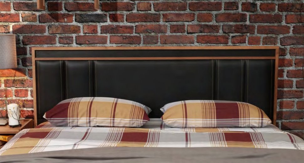 Кровать 160х200 NATURE Люкс 307 Крафт (Глазов) c основанием из дерева