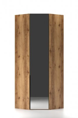 Шкаф угловой Харди Дуб Делано Темный/Зеркало