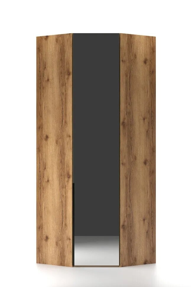 Шкаф угловой Харди Дуб Делано Темный/Зеркало