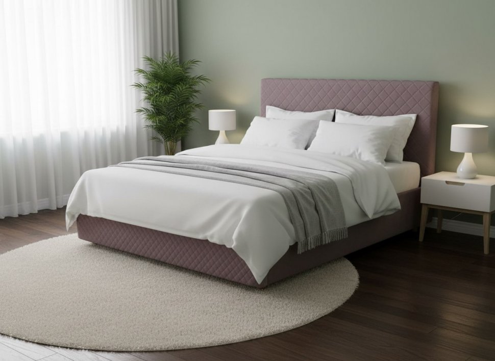 Кровать Galaxy 1400 с основанием / какао №8