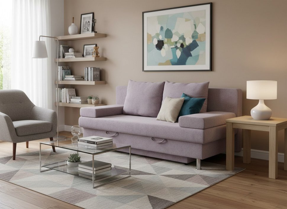 Диван-кровать 3т Милан-3 Модель 057 Велюр Кашемир 890