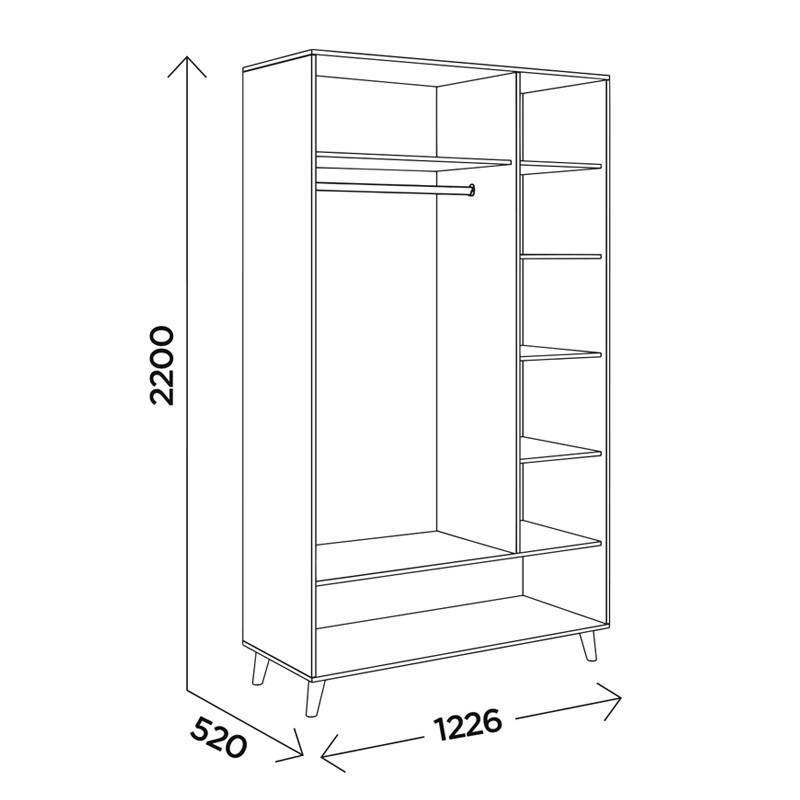 Шкаф трехстворчатый Бенедикт М2