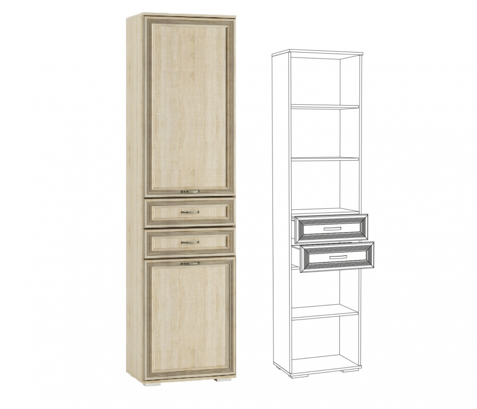 Шкаф-пенал с ящиками ЛШ-3 Ливорно DOMANI (Дуб Сонома)