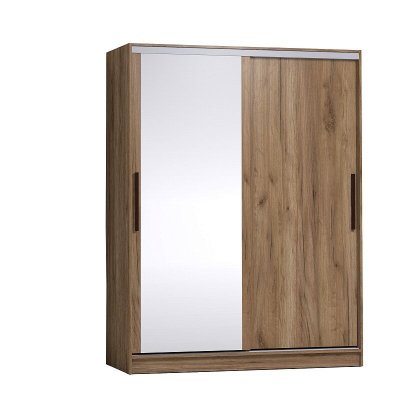 Шкаф-купе Strike 1600 с зеркалом Глазов-мебель (Дуб табачный Craft)