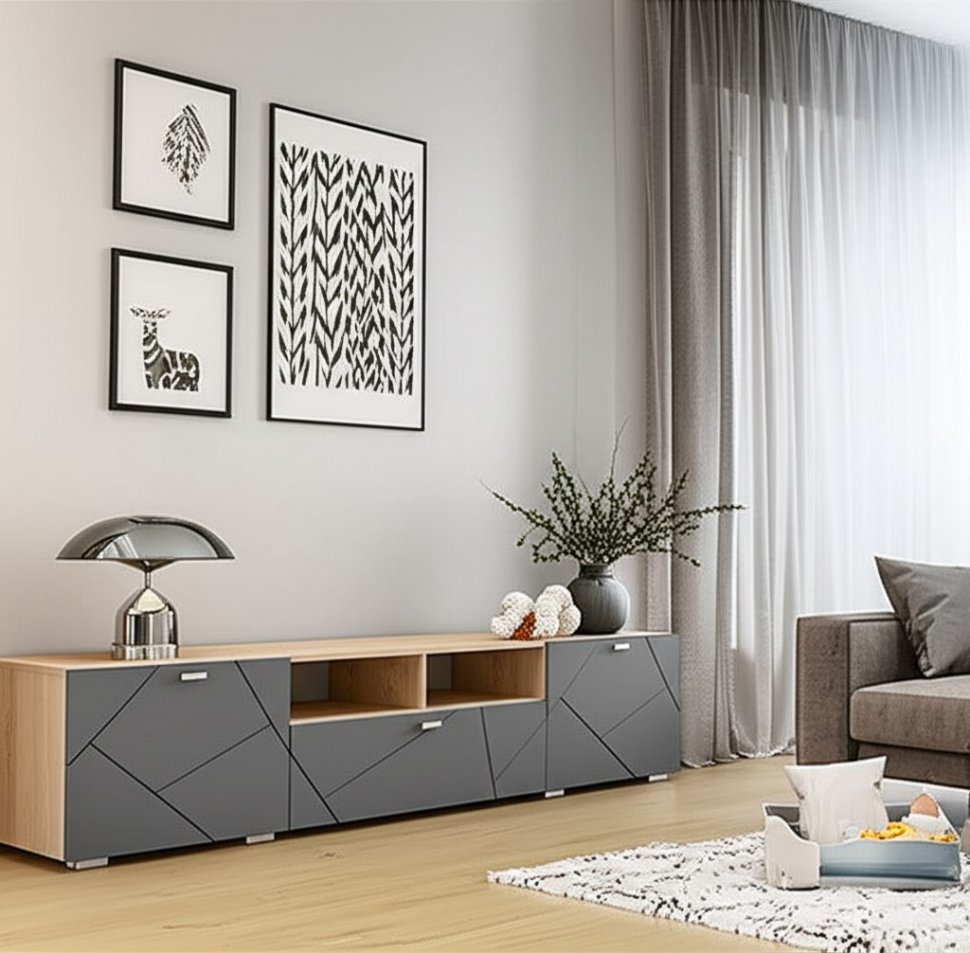 Тумба под ТВ (1 ящик, 2 дверки) Скайлайн MLK