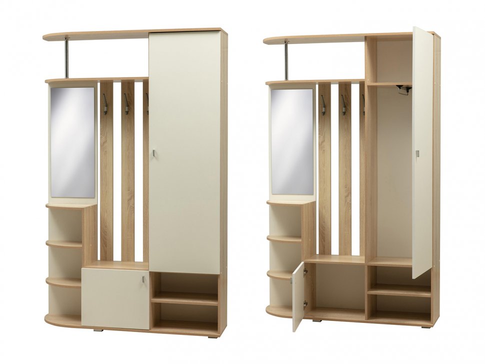 Прихожая Кармен 7 Дуб Сонома/Белый